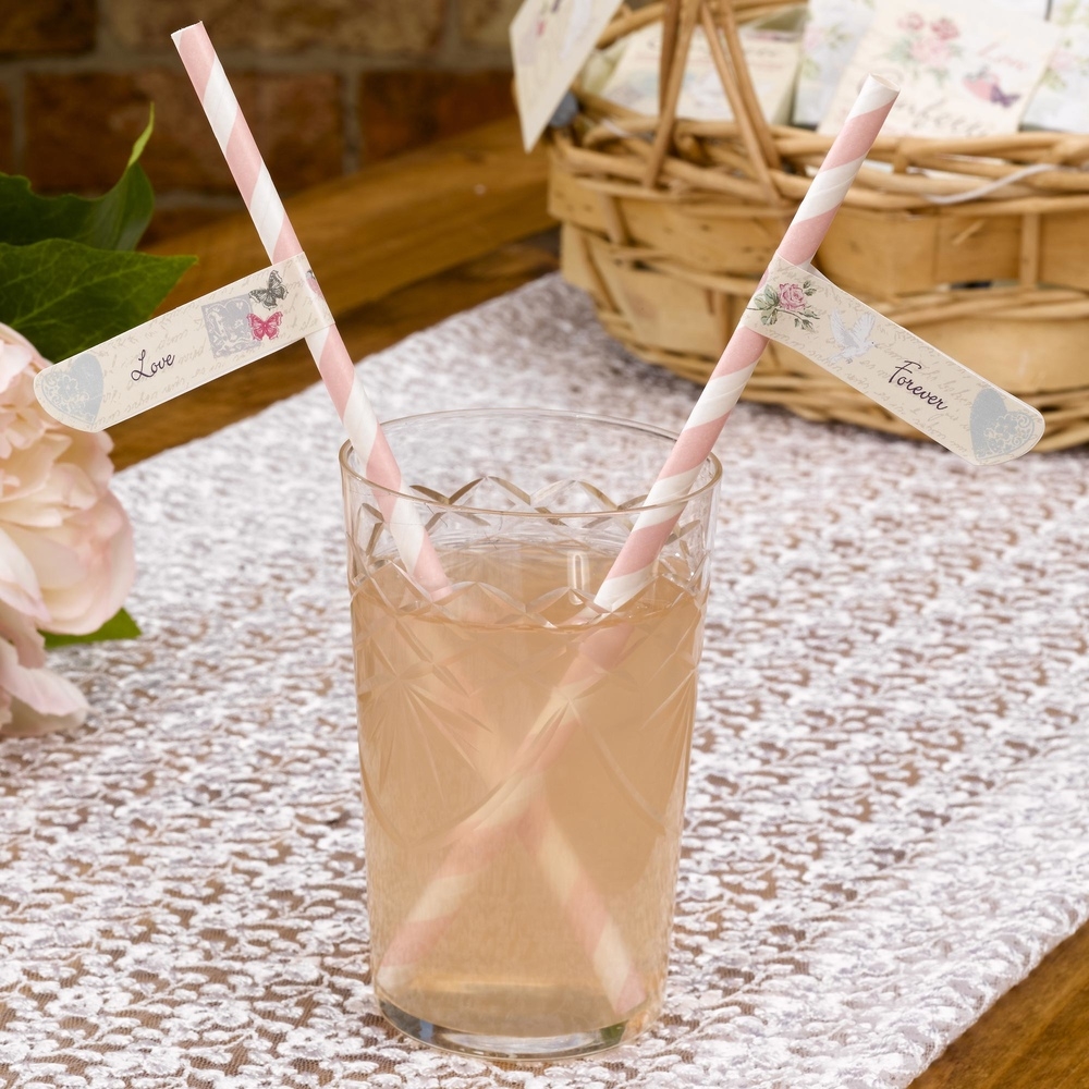 Strohhalmflagge Sweet Romance