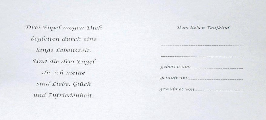 Taufbrief Elegant Blau