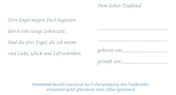 Taufbrief Lebensbaum Grün