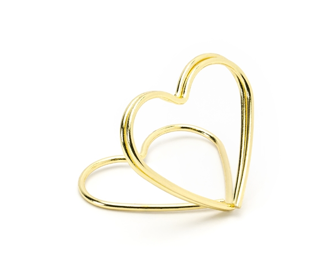 Tischkartenhalter Herz Gold
