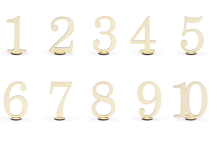 Tischnummern Holzzahlen