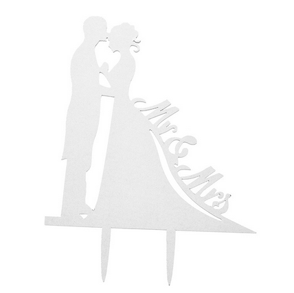 Tortendeko Mr. & Mrs. - Schwarz oder Weiß