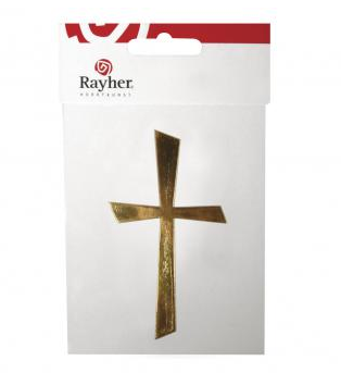 Wachsmotiv Kreuz Gold