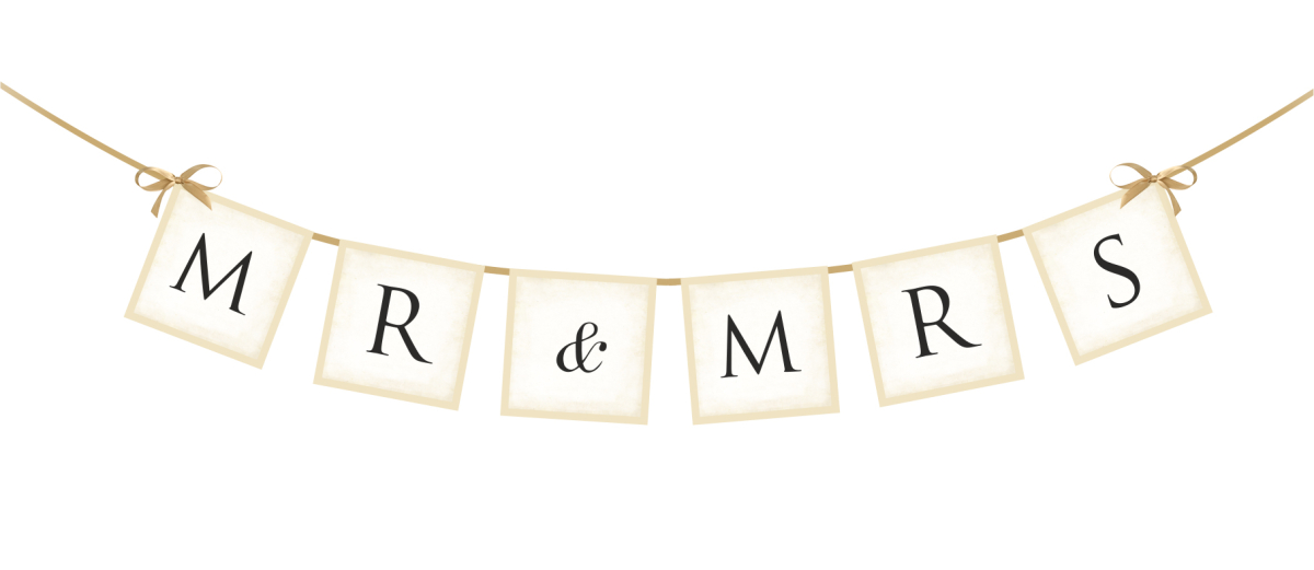 Banner Mr. & Mrs. - Retro