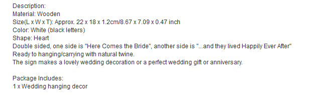 Herz "Here comes the bride"-Romantik