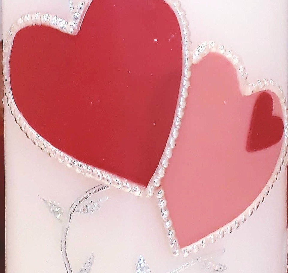 Hochzeitskerze Doppelherzen