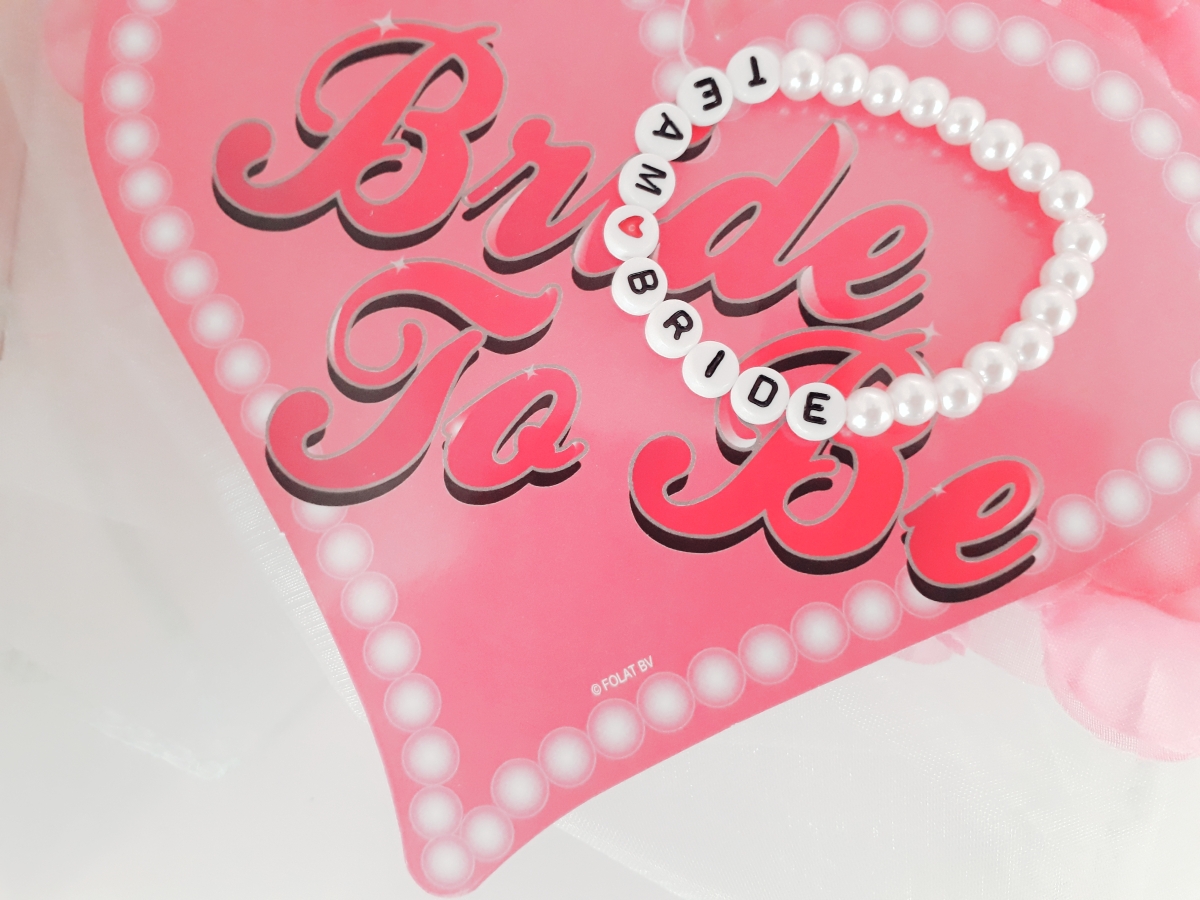 Perlenarmband Team Braut