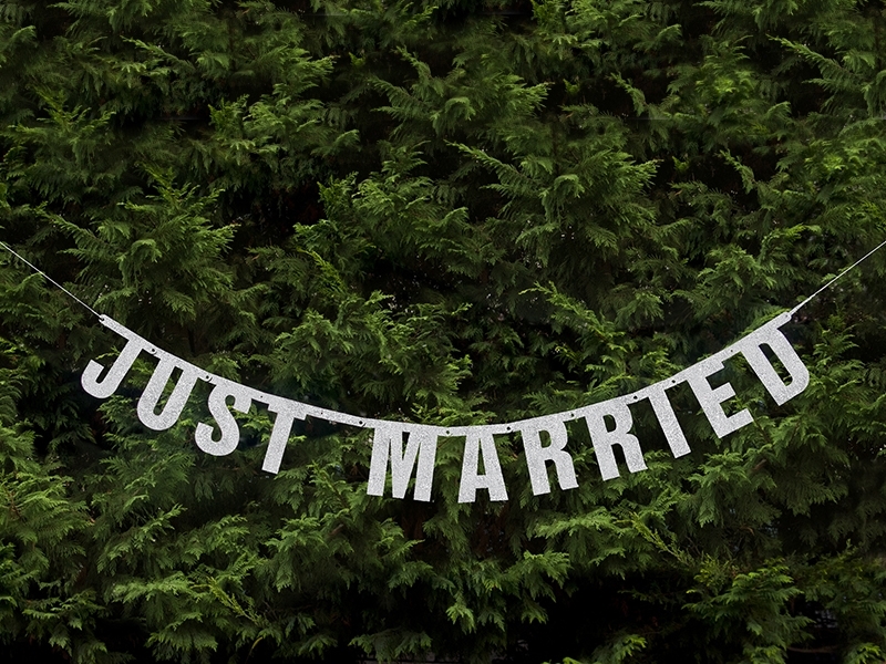 Banner Just Married - glänzend