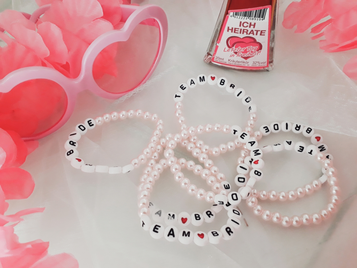 Perlenarmband Team Braut
