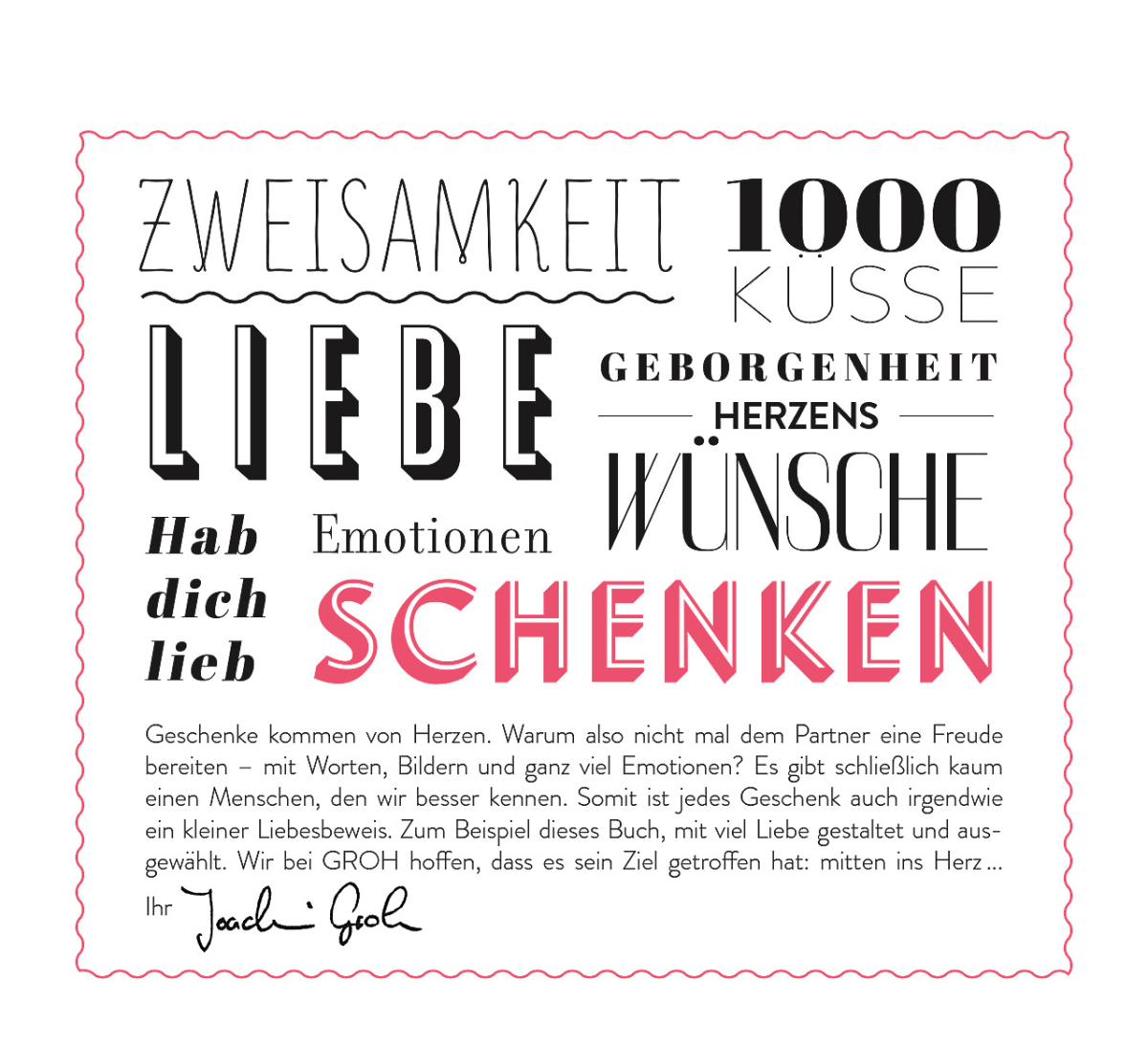 Aufsteller Liebe für jeden Tag