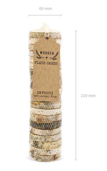 Baumstamm-Tischkärtchen