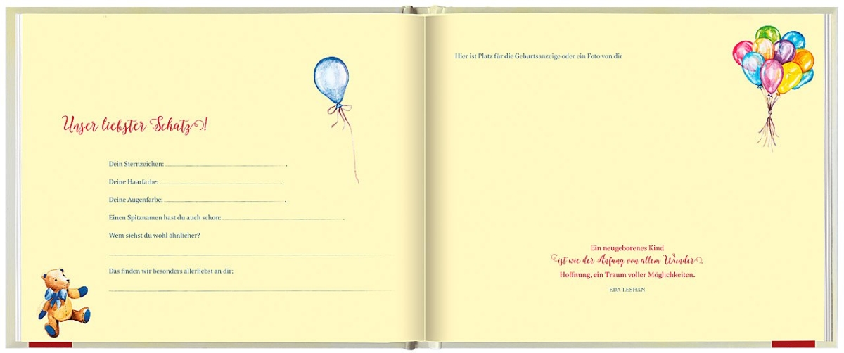 Unser kleiner Schatz Eintragalbum