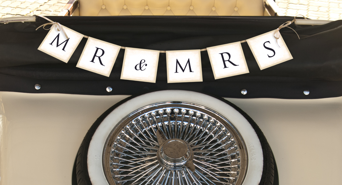 Banner Mr. & Mrs. - Retro