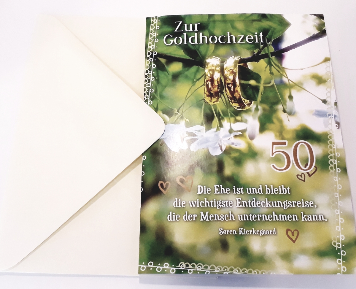 Billet Zur Goldhochzeit