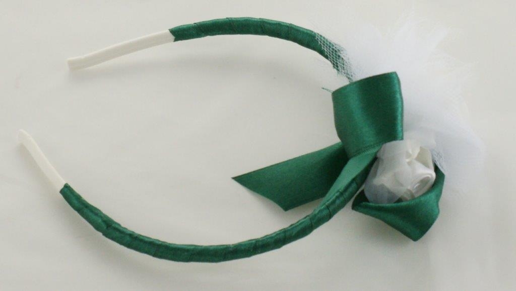 Blumenmädchen-Haarreifen Dunkelgrün