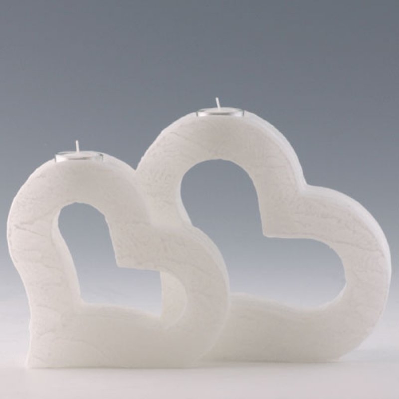 Doppelherzkerze groß