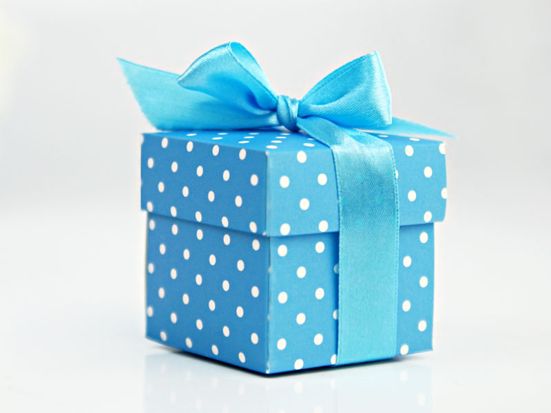 Gastgeschenkbox Blau