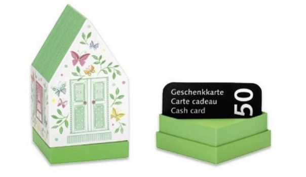Geldgeschenkbox Häuschen Grün