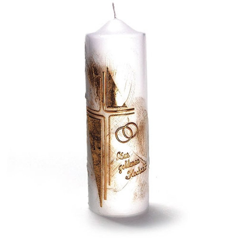 Hochzeitskerze Goldene Hochzeit - Elegant