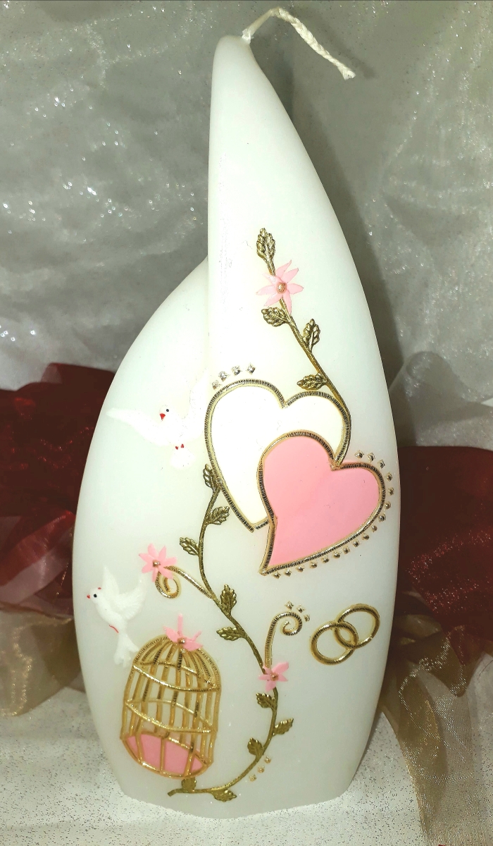 Hochzeitskerze Täubchen