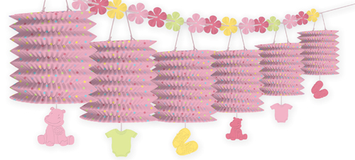 Lampiongirlande Rosa