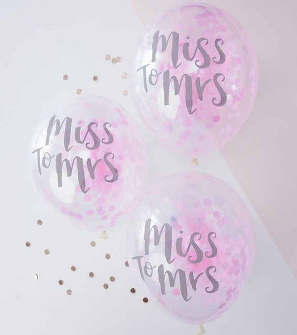 Luftballons Miss to Mrs