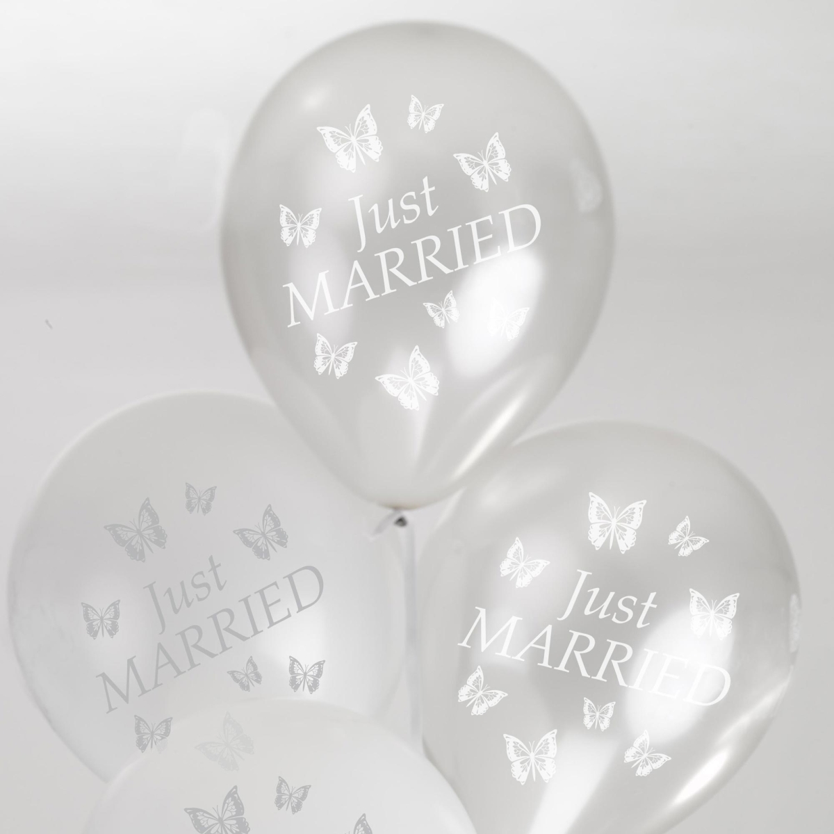 Luftballons Schmetterling Silber