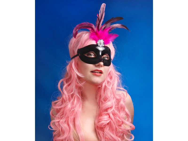 Maske Pink-Schwarz