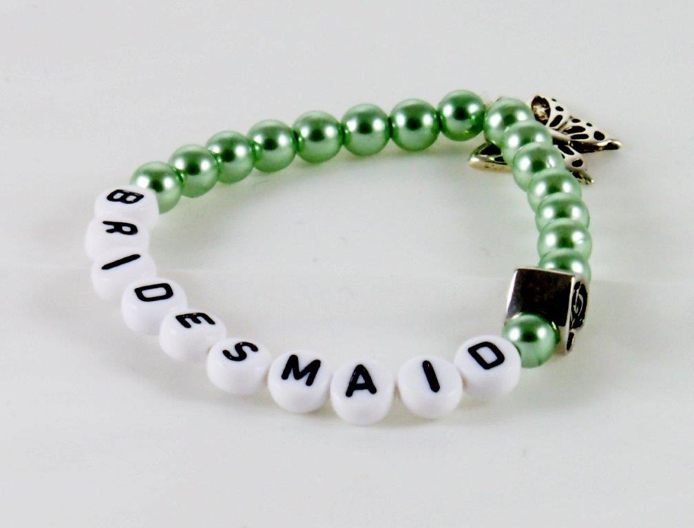 Perlenarmband Weiß / Trauzeugin