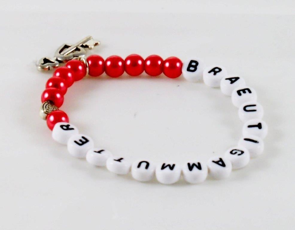 Perlenarmband Weiß / Bräutigammutter