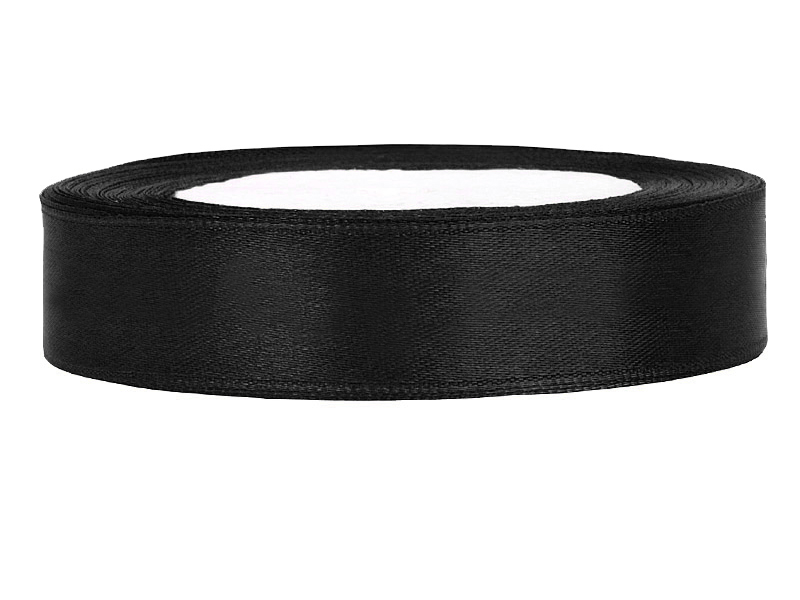 Satinband 12mm Schwarz