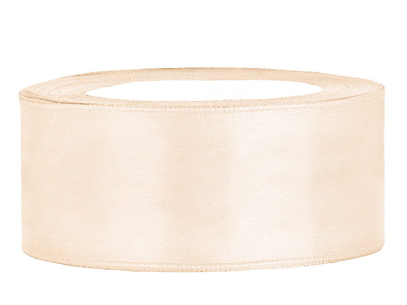 Satinband 25mm Creme