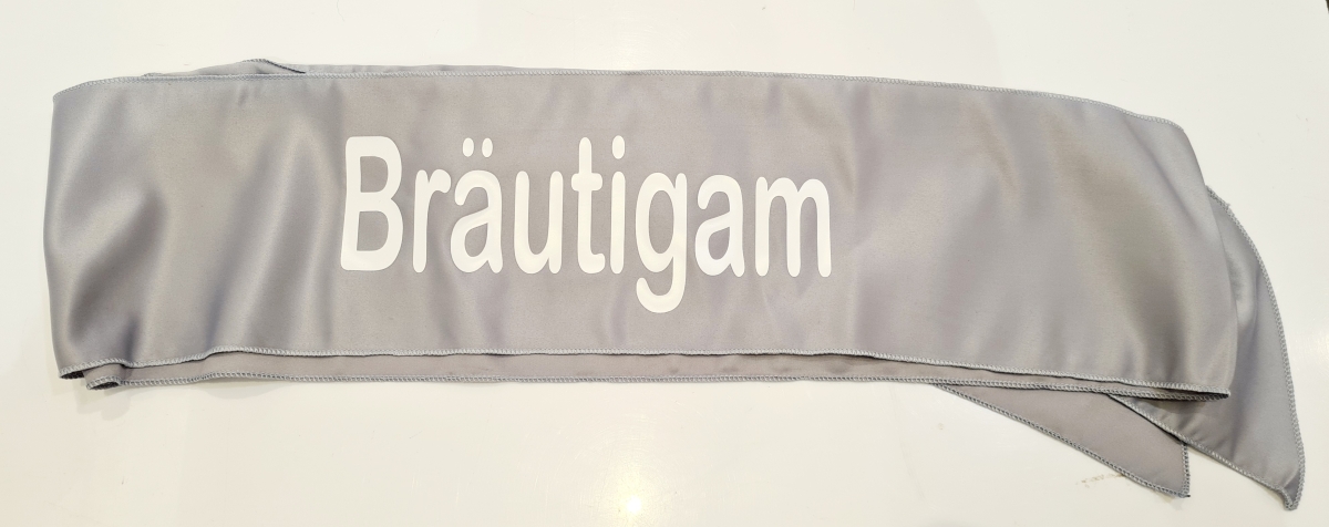 Schärpe Bräutigam Weiß