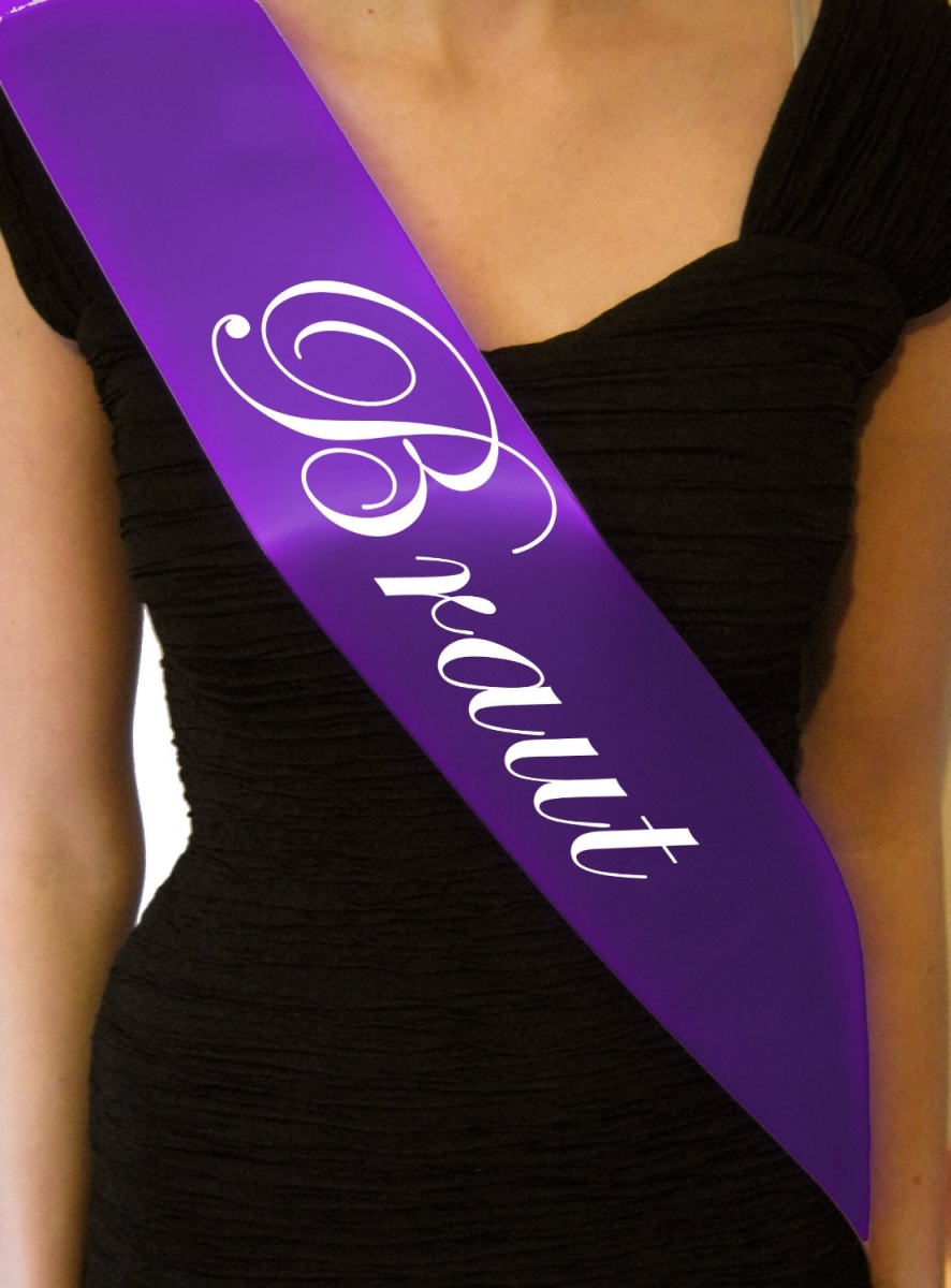 Schärpe Braut Simple Lila oder Rosa Lila