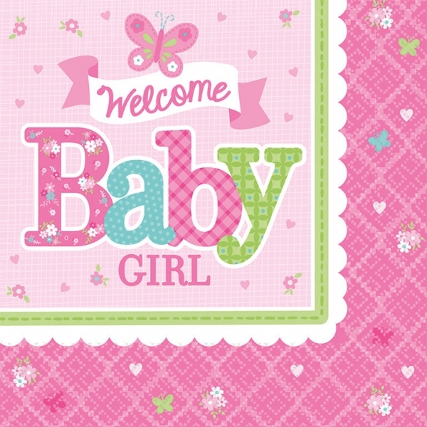 Servietten Welcome Babygirl