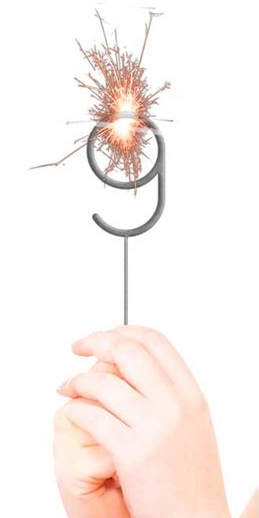 Sternspritzer Zahl Zahl 9