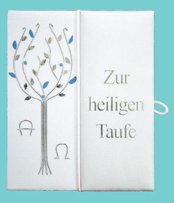 Taufbrief Lebensbaum Blau