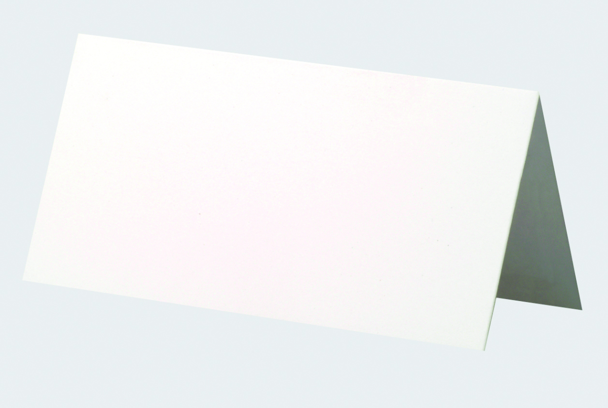 Tischkarte Nostalgie Weiß