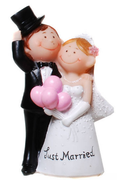 Tortenfigur Comic Brautpaar Figur 4