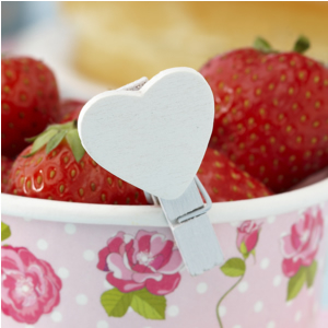 Wäscheklammer Herz Weiß